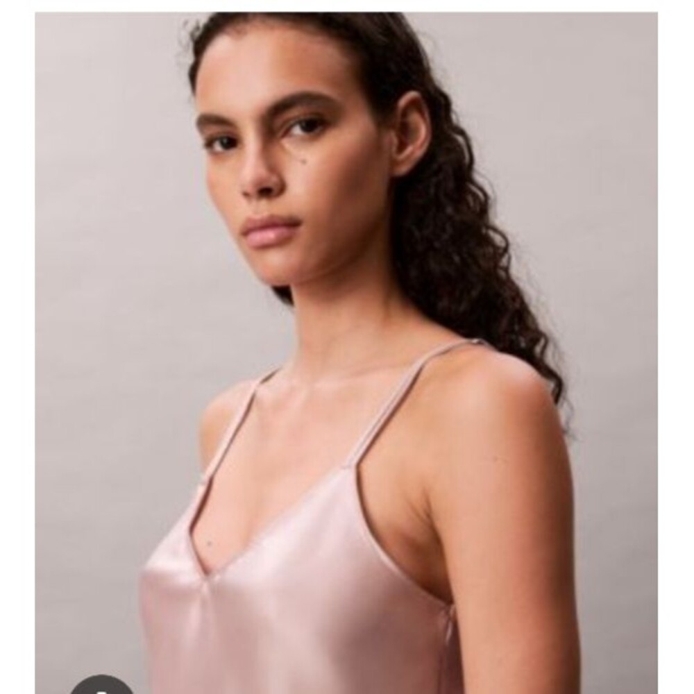 Women Calvin Klein Jeans 100% Seta - Silk Blush Pink Top EUR Sz 42 Made in Italy